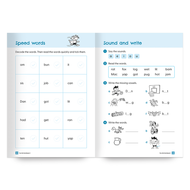 Fox Kid Little Workbook Pack Stages 1-6