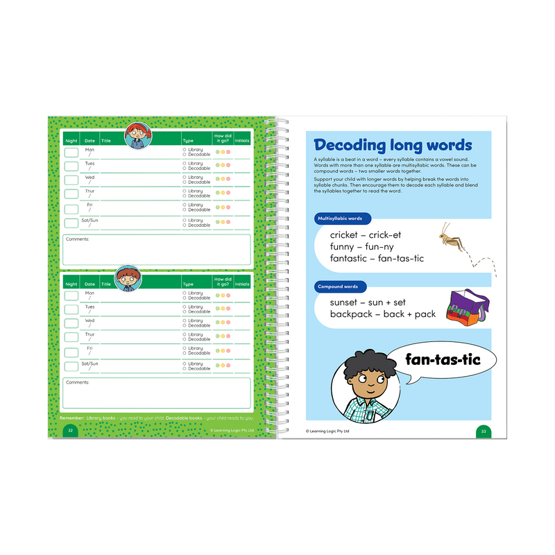 Home Reading Journal Year 1 Pack of 20