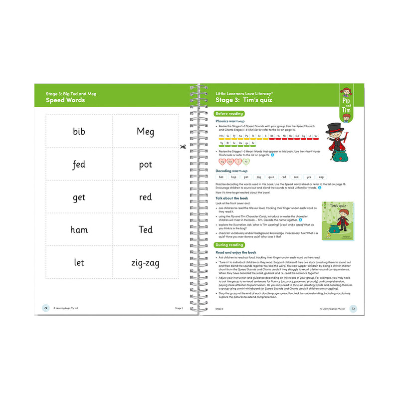 Pip and Tim Small Group Reading Teacher Notes Stages 1-4