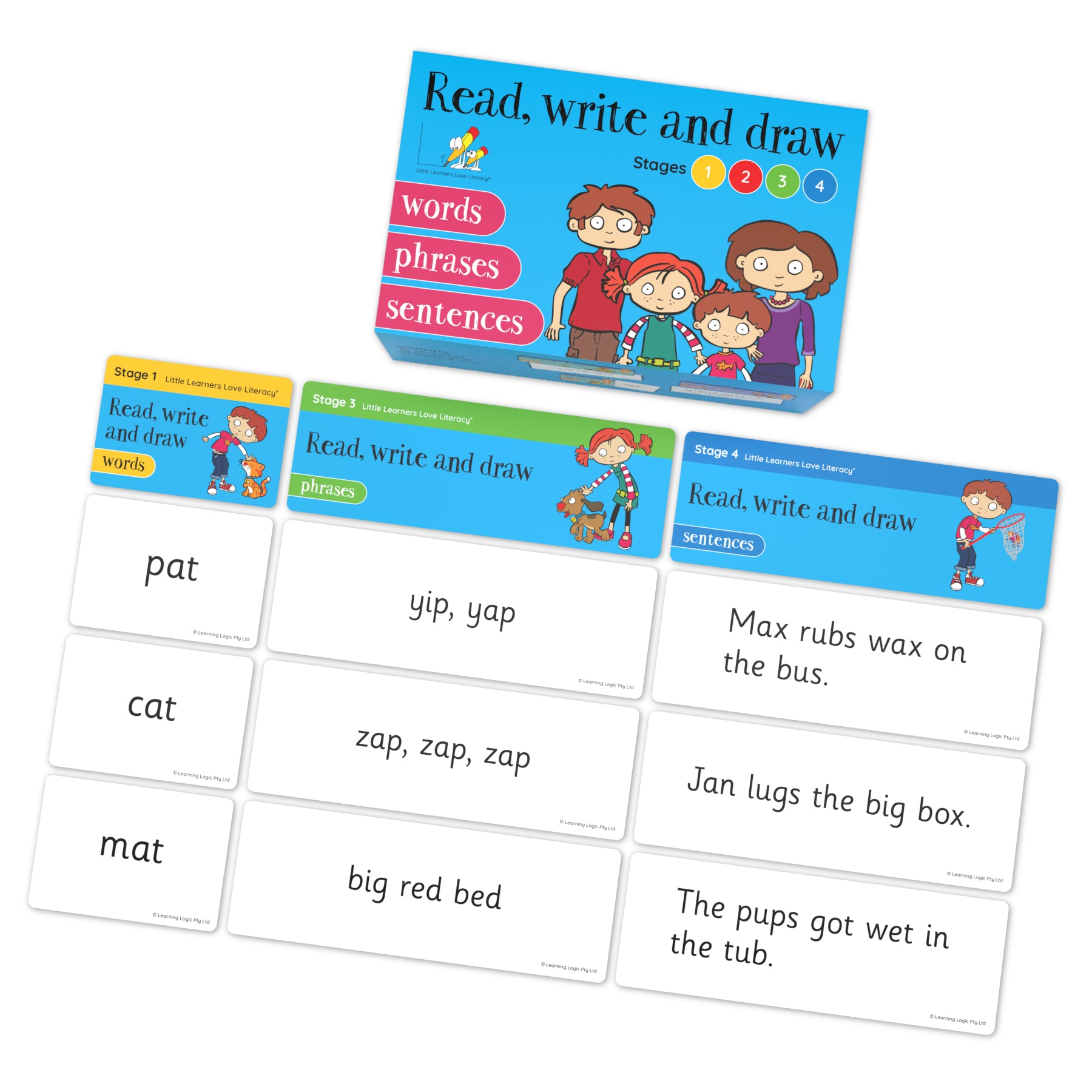 Read, Write and Draw | Reading & Writing Practice Cards | LLLL