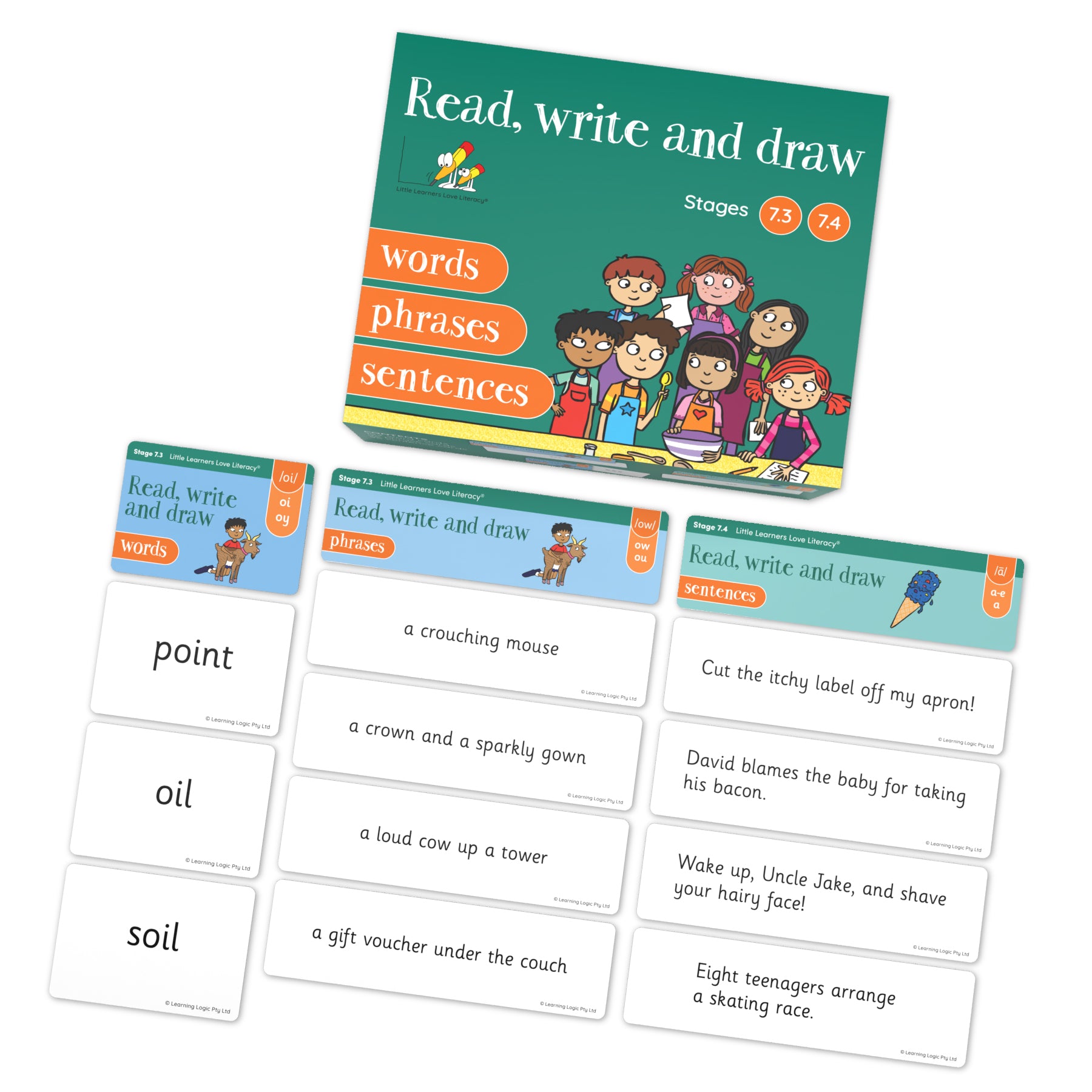 Read, Write and Draw | Reading & Writing Practice Cards | LLLL