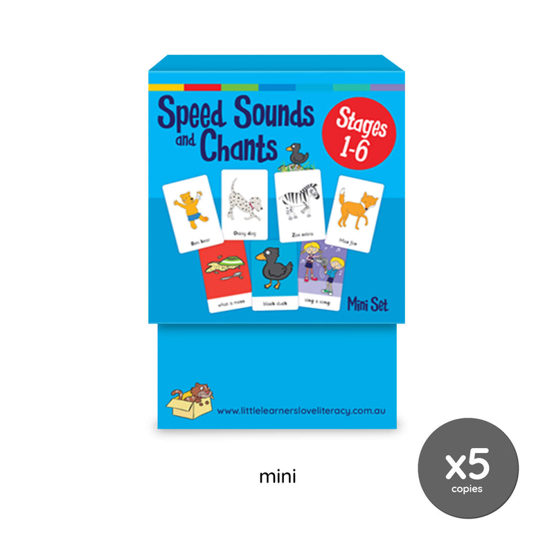 Speed Sounds and Chants Cards Stages 1-6 Mini Set Pack of 5