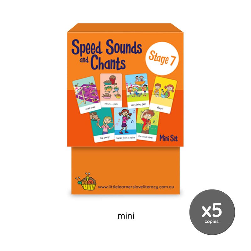 Speed Sounds and Chants Cards Stage 7 Mini Set Pack of 5