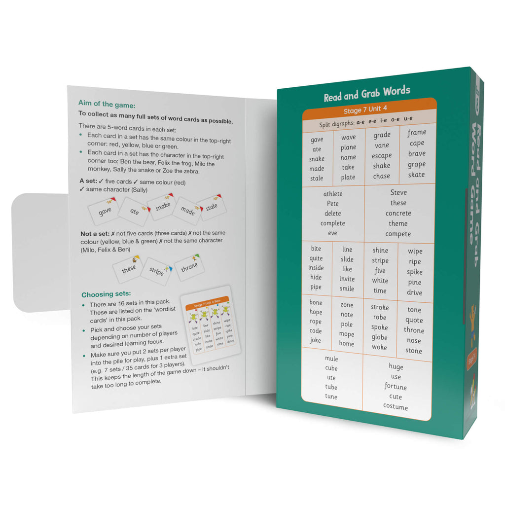 Grab 6 Letters Read and Grab Word Game Box 8 | Phonics Game