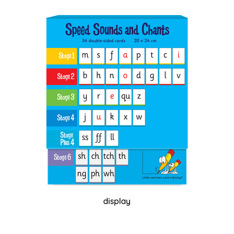 Speed Sounds and Chants Cards Stages 1-6 Display Set