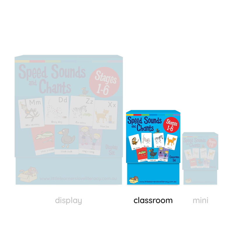 Speed Sounds and Chants Cards Stages 1-6 Classroom Set