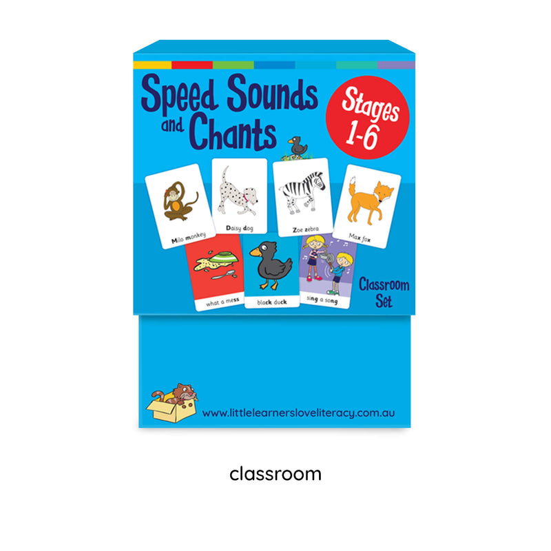 Speed Sounds and Chants Cards Stages 1-6 Classroom Set